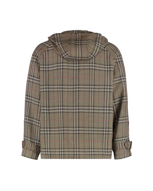 Burberry Brown Checked Jacket for men