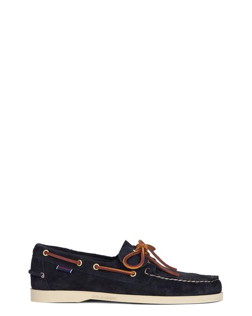 Sebago Blue Portland Leather Boat Shoes for men
