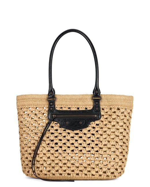 Balenciaga Metallic Medium Tote Bag Le City Basket