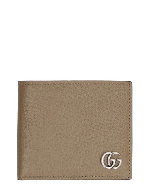 Gucci Brown Marmont Leather Flap-over Wallet for men