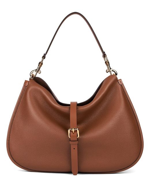 Etro Brown Medium Leather Pony Bag