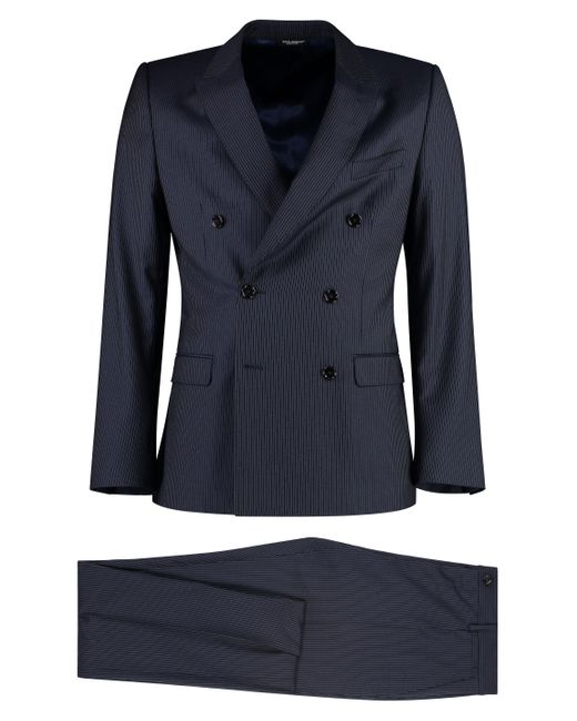 Dolce & Gabbana Blue Martini Virgin Wool Two-piece Suit for men