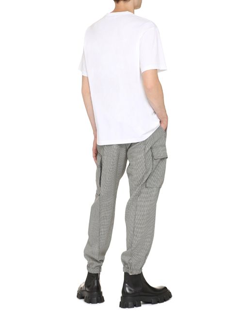 Burberry White Cotton Crew-Neck T-Shirt for men