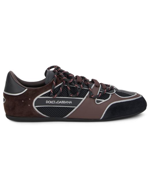 Dolce & Gabbana Black Sneakers With Suede Details for men