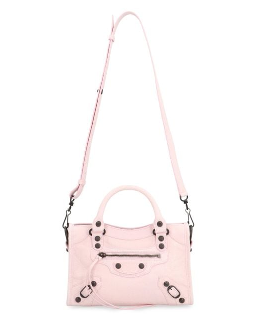 Balenciaga Pink Le City Mini Leather Bag