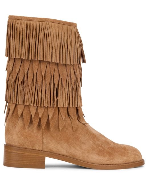 Aquazzura Brown Fringed Boots