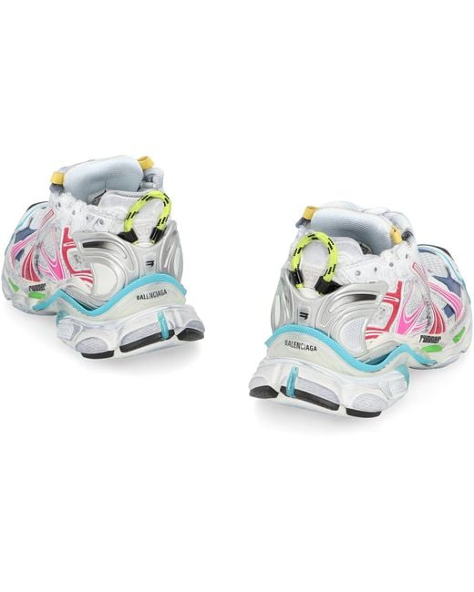 Balenciaga White Runner Mesh Sneakers