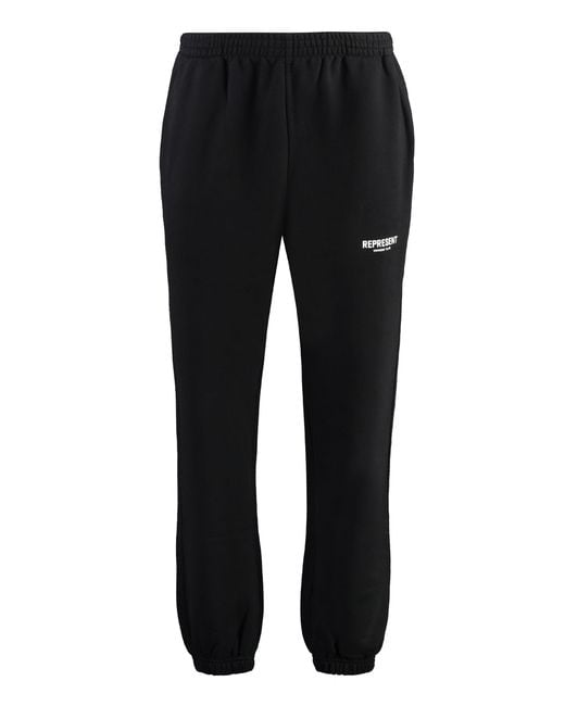 Represent Black Logo Print Sweatpants for men