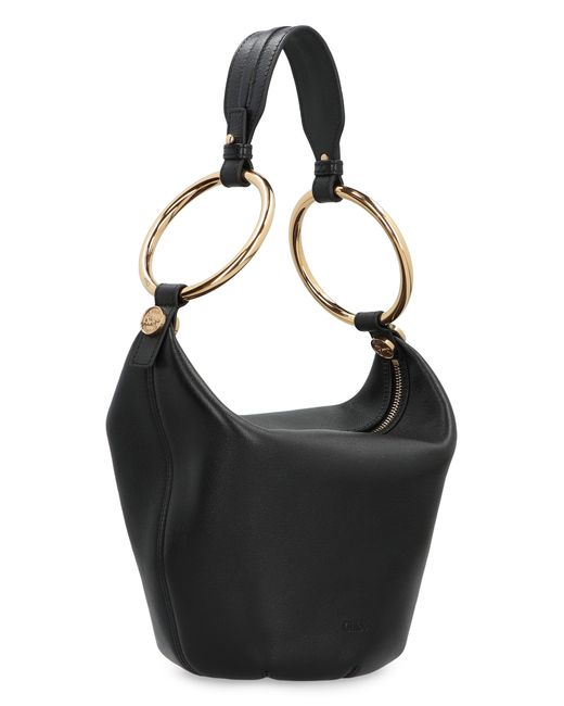 Chloé Black Small Leather Bracelet