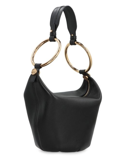 Chloé Black Small Leather Bracelet