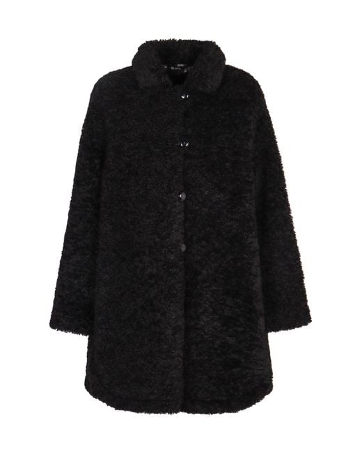 Emporio Armani Black Vegan Fur Coat