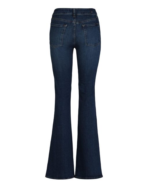 7 For All Mankind Blue Medium Waist Bootcut Jeans