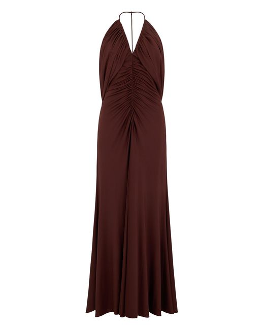Self-Portrait Purple Long Dress With V-Neck