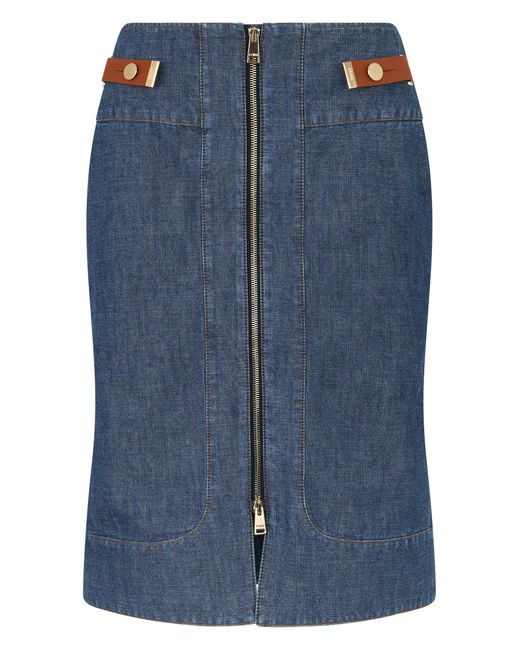 Fendi Blue Skirt With Zipper