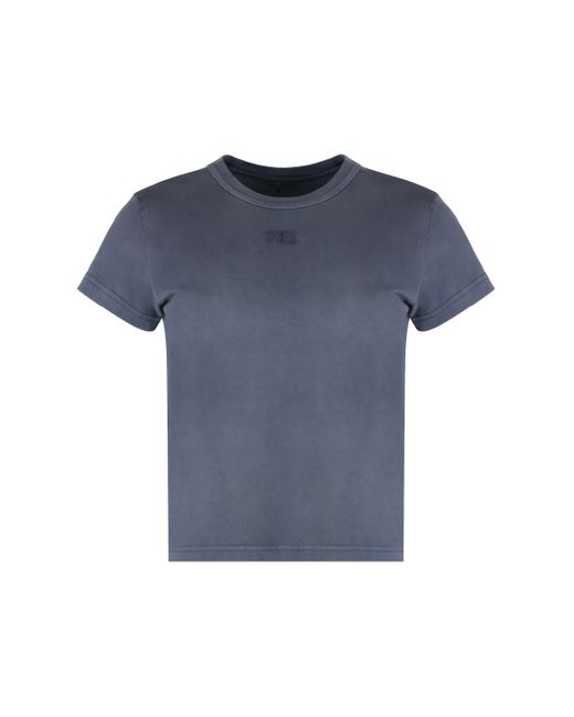 T-shirt con logo di Alexander Wang in Blue