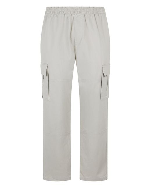 Represent Gray Cotton Cargo Pants for men