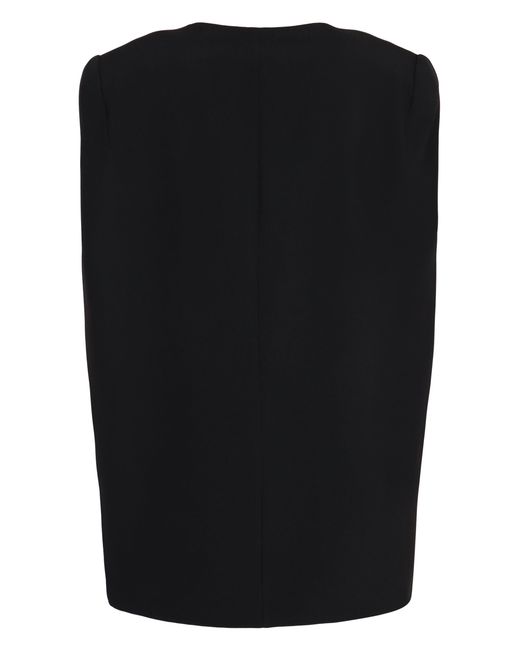 Alberta Ferretti Black Single-breasted Vest