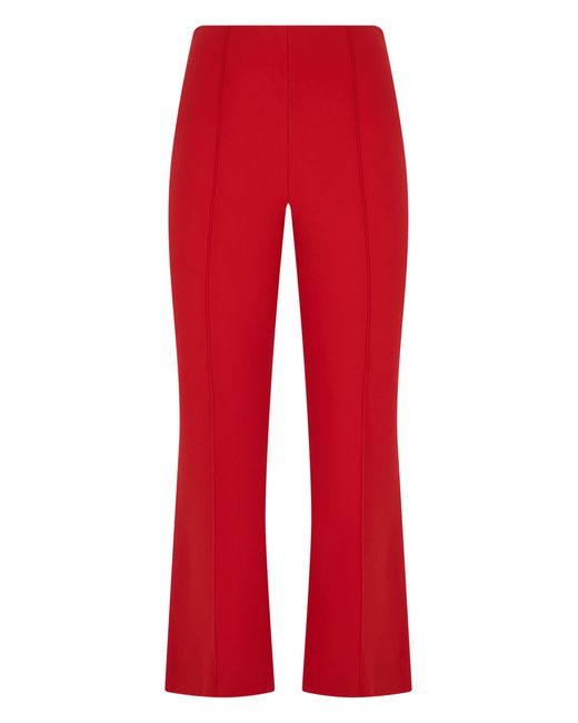 Vince Red High-Waisted Cropped Flare Pants