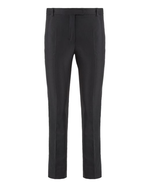 Max Mara Blue Fatina Cotton Blend Trousers