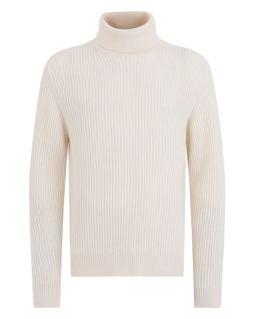 Slowear White Turtleneck Sweater for men