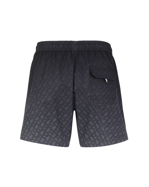 Boss Blue Nylon Beach Shorts for men