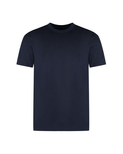 T-shirt girocollo in cotone di Givenchy in Blue da Uomo