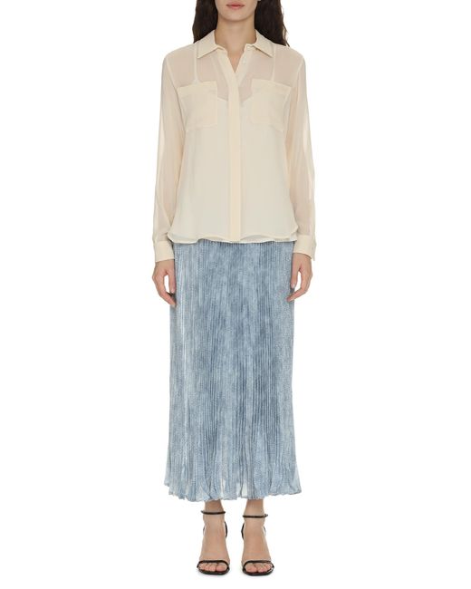 Max Mara White Vongola Silk Shirt
