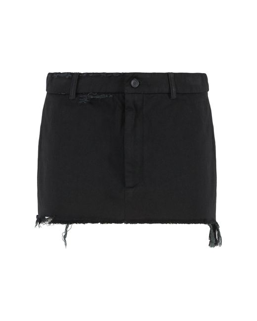 Balenciaga Black Wool Mini Skirt