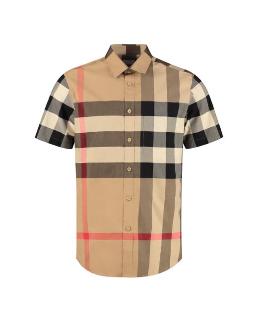 tan burberry shirt