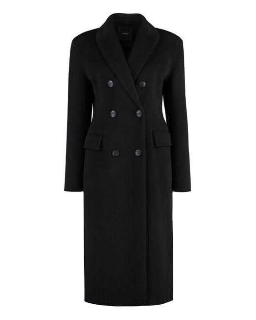 Cappotto lungo in lana di Pinko in Black