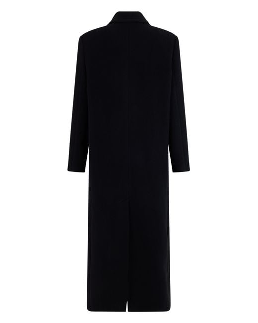 Pinko Black Long Double-Breasted Coat