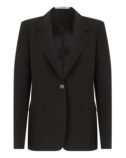 0205 Tagliatore Black Single Breasted Blazer