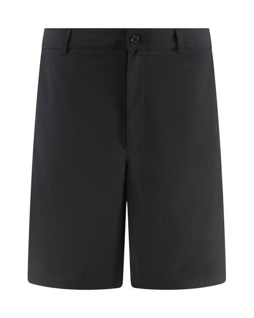 Department 5 Black Techno Fabric Bermuda-Shorts for men