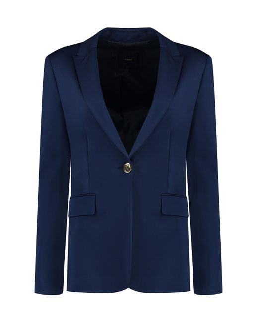 Pinko Blue Signum Single-Breasted One Button Jacket