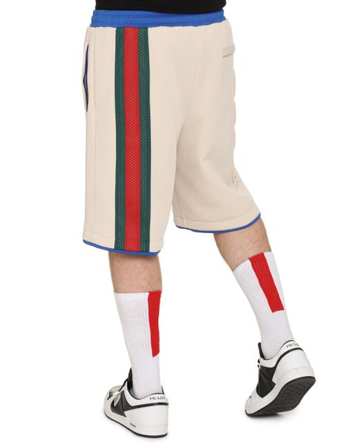 Gucci Natural Techno Fabric Bermuda-Shorts for men