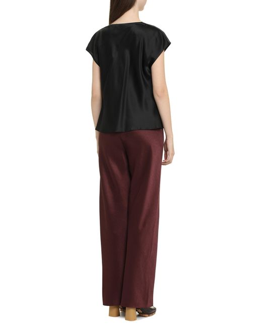 Vince Black Silk Blouse