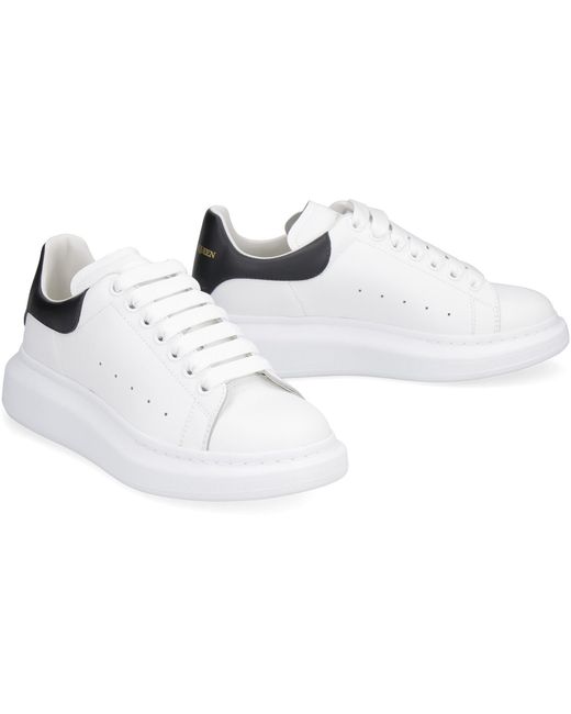 Alexander McQueen White Larry Leather Sneakers for men