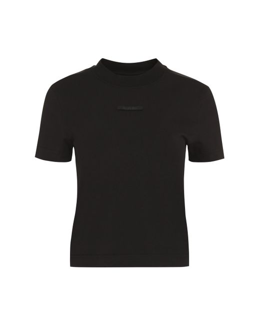 Jacquemus Black Gros Grain Cotton Crew-neck T-shirt