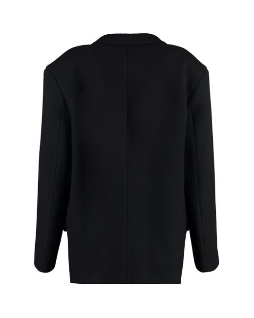 Cappotto corto Glen in lana di The Attico in Black