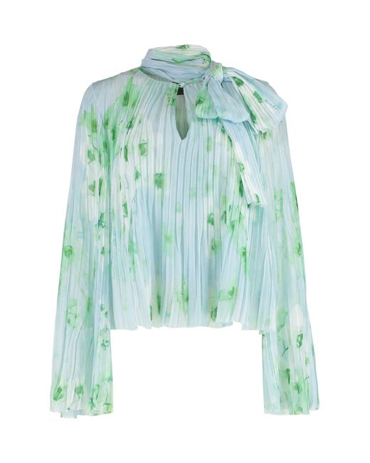 Pinko Blue Bucero Crepe Blouse