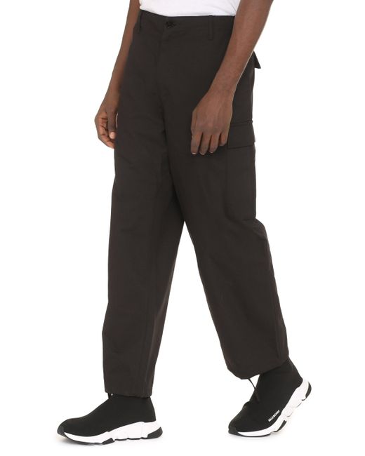Pantaloni cargo in cotone di KENZO in Black da Uomo
