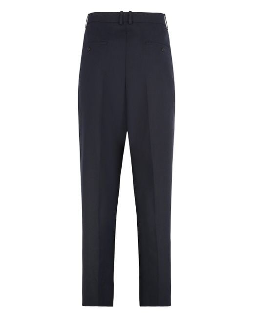 Saint Laurent Blue Tailored Wool Trousers for men