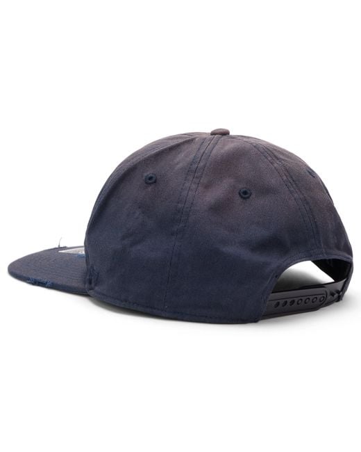 Represent Blue Cotton Cap With Embroidery for men