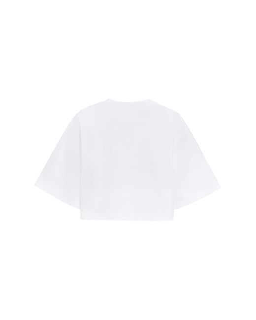 Crop top in jersey di Dolce & Gabbana in White