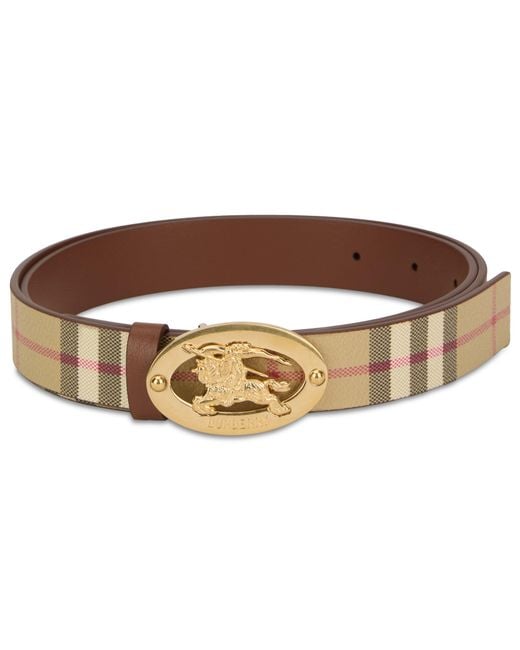 Burberry Brown Belt With Golden Buckle