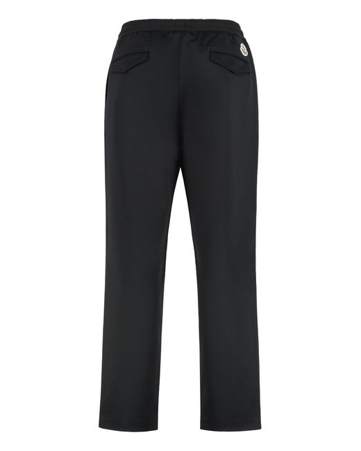 Moncler Black Technical Fabric Trousers for men