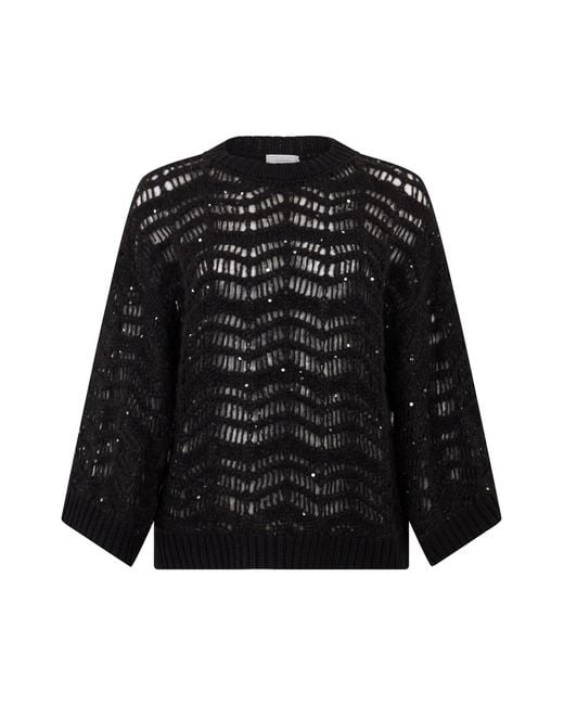 Peserico Black Holey Sweater