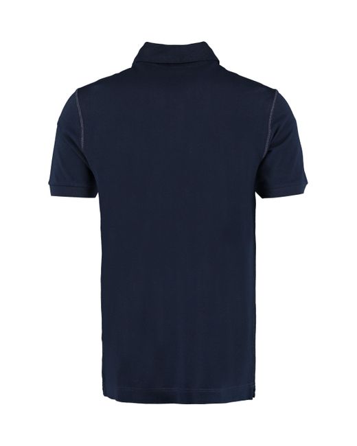 Polo in piquet di cotone di Dolce & Gabbana in Blue da Uomo