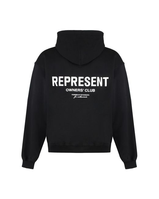 Represent Black Zipper Hoodie for men
