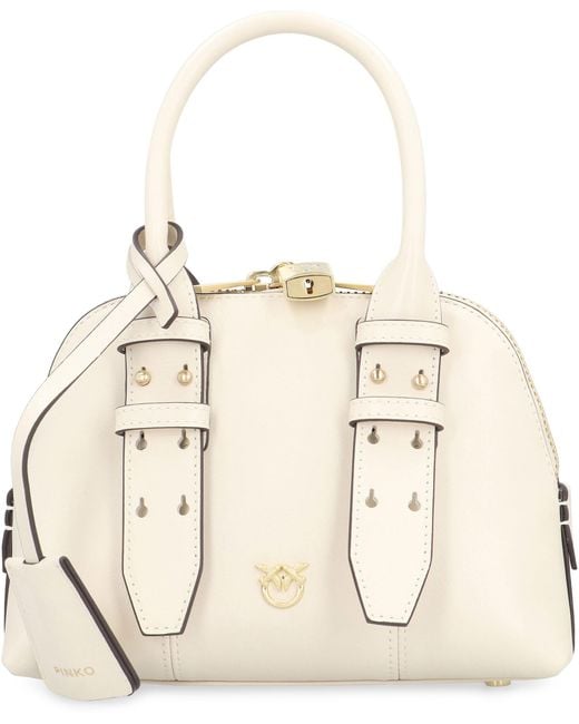 Borsa bowling a mano Mini Escape Bag in pelle di Pinko in Natural